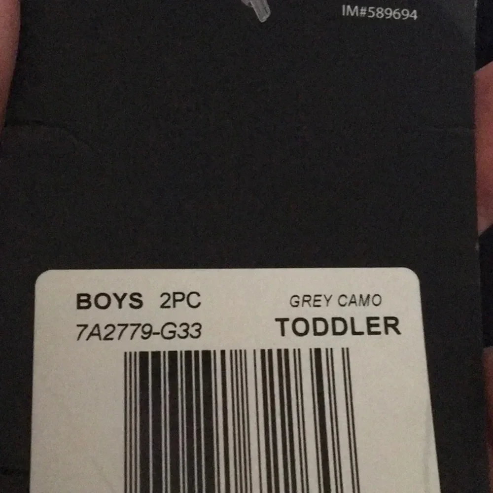 Nike Boys Trapper Hat Beanie Mittens Set Toddler Baby Swoosh Logo Black Gray NWT